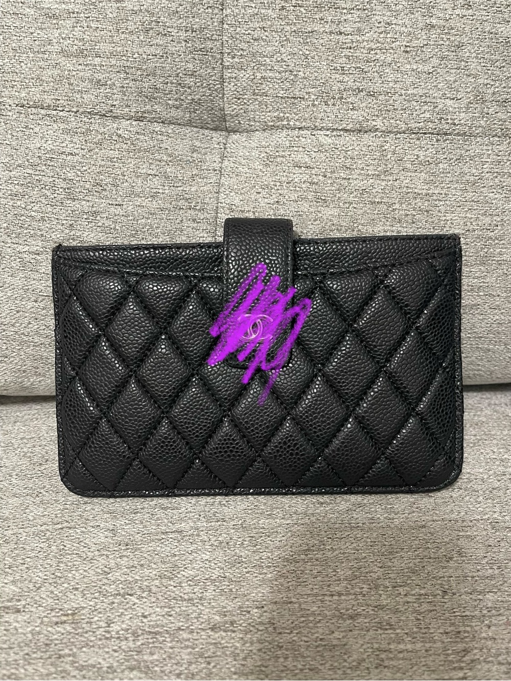 Source Unknown Black Quilted Women's Wallet
